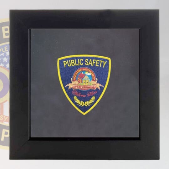 Police Badge Shadow Box Display For Metal Badges Medium