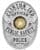 badge for police Clinton Independent school district Public safety silver badge with star and black text. Style # 5-d12