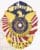 Custom Made Badges Police officers association of Texas gold badge with American flag background Style # 1-A10