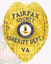 Customizable Sheriff Badges: Custom Sheriff Badge Design For Law Enforcement Fairfax Sheriff Department a gold badge with blue text