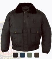 All-Weather-Bomber-Jacket- for security officer: Jacket in all colors with a fur collar with owl badges logo