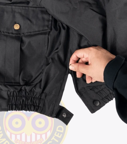 All Weather Security Bomber Jacket Side Opening