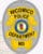 Iron On Embroidered Badges Oval IBD8-D13 a grey and yellow police badge