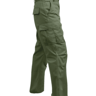 Security Tactical BDU Pants Owl Badges a pair of green pants with a black background