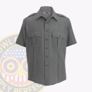 Security Uniform Shirt Short Sleeve: a light grey short sleeved shirt