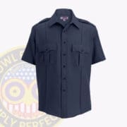 Security Uniform Shirt Short Sleeve: a navy blue short sleeved shirt