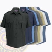 Security Uniform Shirt Short Sleeve: a short sleeved shirt with a logo in all colors