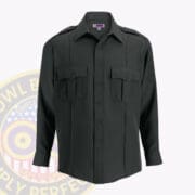 security uniform shirt long sleeve : a long sleeved black shirt