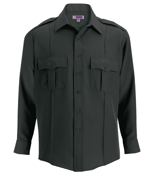 security uniform shirt long sleeved black shirt with pockets