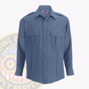 security uniform shirt long sleeve :a long sleeved french blue shirt