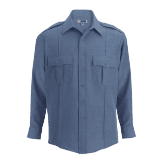 security uniform shirt long sleeve a french blue shirt with pockets