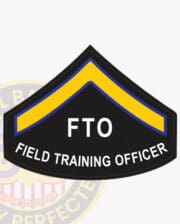 Police Rank Chevron FTO Field Training Officer a patch with text on it The are used by law enforcement training officers