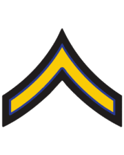 Police Rank Chevron PFC Police First Class 