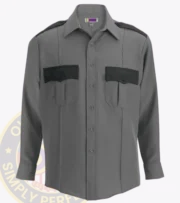 Performance Security Uniform Shirt Long Sleeves Owl13-26 Dark Gray Black