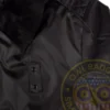 Performance Watch Guard Security Bomber Jacket Owl Badges Logo a close up of a jacket