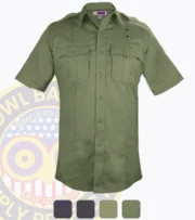 Stretch-Tactical Security Shirts-Tan a short sleeved shirt with pockets