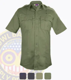 Stretch-tactical security shirts-tan a short sleeved shirt with pockets