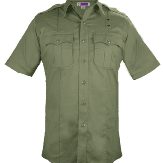 Stretch-Tactical Security Shirts-Green a green shirt with pockets