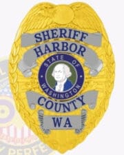 Customizable Sheriff Badges: Custom Sheriff Badge Design For Law Enforcement a close-up of a sheriff badge Harbor Sheriff