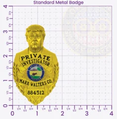 President Trump Police Badge Size