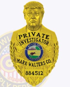 President-trump-badge-silver-gold police officer badges. Private investigator badges