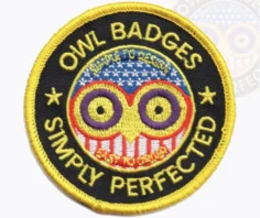 Owl Badges Custom Embroidered Twill Patches 2024