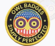 Owl Badges Custom Embroidered Woven Patches 2024