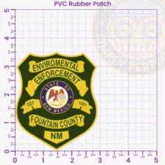 PVC Rubber patch S30-A1-3.5x a patch on graph paper