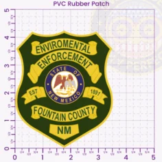 PVC Rubber Patch S30-A1-4.25x a patch on a graph paper