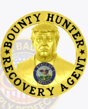 21-BH22DT Bounty Hunter Badge In Gold Donald Trump Badge