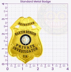 13-B18PI Buy Private Investigator Badge 3.15 Standard