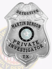 13-B18PI Buy Private Investigator Badge Silver Badges