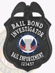 13-B1BEA Buy Bail Enforcement Agent Badge Black Badges