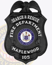 13-C1 Fire Department Badges Black Search & Rescue