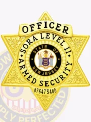 18-A1SA SORA Level 2 Armed Security Badge Gold Badge