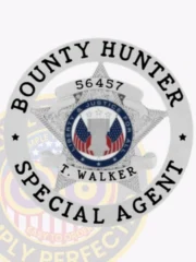 19-A1BH Bounty Hunter Badges Silver Badges