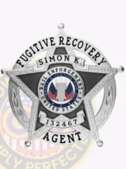 19-H15FRA Buy Fugitive Recovery Agent Badge Silver Badges