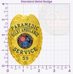 2-C10-2EMT Buy Custom Emergency Medical Technician Badge 3.375 Standard