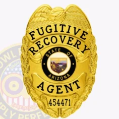 2-c10-2fra order fugitive recovery agent badge gold