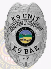 2-C10-2K9 Where to Buy Custom K9 Badges And Police Canine Badge Silver Badges