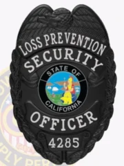 2-C10-2LPO Buy Loss Prevention Officer Badge Black Badges