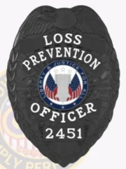 2-C13LPO Buy Loss Prevention Officer Badges Black Badges