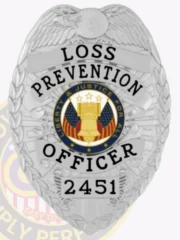 2-C13LPO Buy Loss Prevention Officer Badges Silver Badges