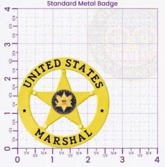 20-A19USM Buy Custom US Marshal Badge 2.625 Standard