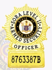 25-A1 SORA Level 2 Armed Security Badge Gold Badges