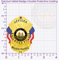 1-A10PLB Buy Custom Police Badges And Design, Create, Build and Order Personalized Police Badges Officer Badges Gold 3 Premium Badges