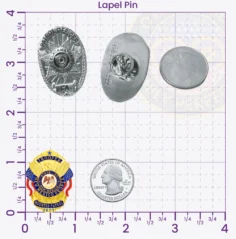 1-A10RCB Buy Custom Badges And Design, Create, Build and Order Personalized Badges and Customized Badges Airport Police Badges Gold Lapel Pins