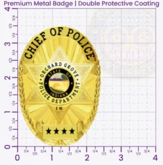 11-18H14 Custom Police Badges And Design, Create, Build and Order Personalized Police Badges Officer Badges Gold Badges 3.56 Premium