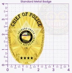 11-18H14 Custom Police Badges And Design, Create, Build and Order Personalized Police Badges Officer Badges Gold Badges 3.56 Standard