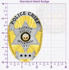 11-19F1 Custom Police Badges And Design, Create, Build and Order Personalized Police Badges Officer Badges Gold Badges 3.56 Standard